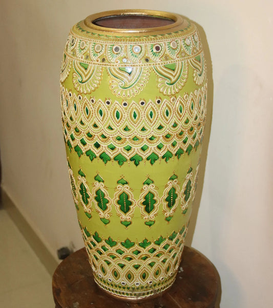 Minakari Art Decorated Side Vase