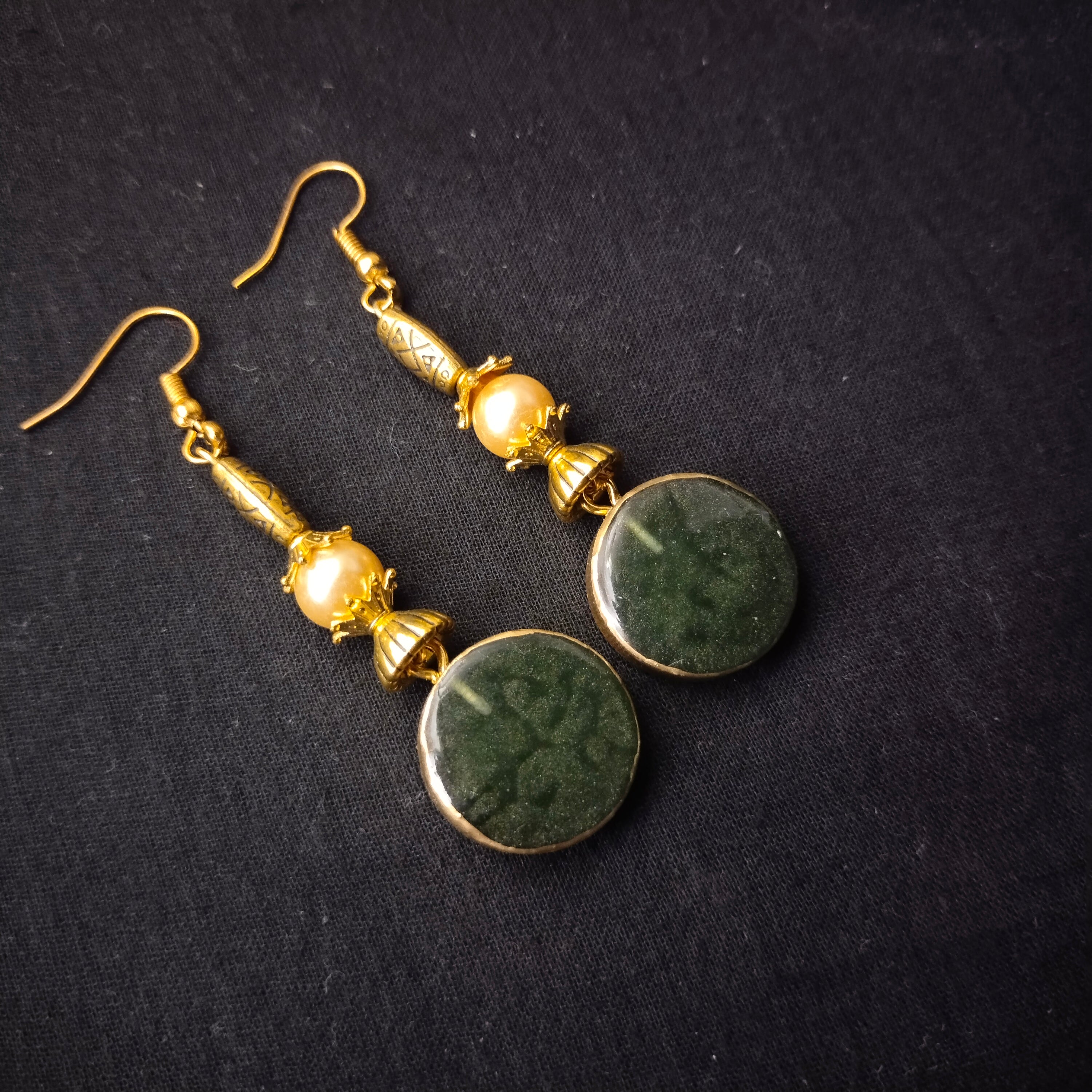 Emerald Green Earrings, Silver Filigree Earrings, May Birthstone, Birt –  LeChaim Jewelry