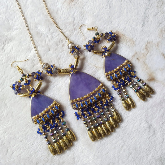 Grape Violet Resin Jewellery Sets